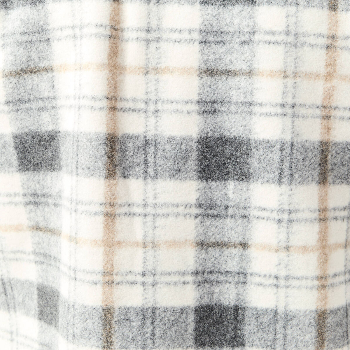 Surchemise oversize courte doubl&eacute;e gris homme