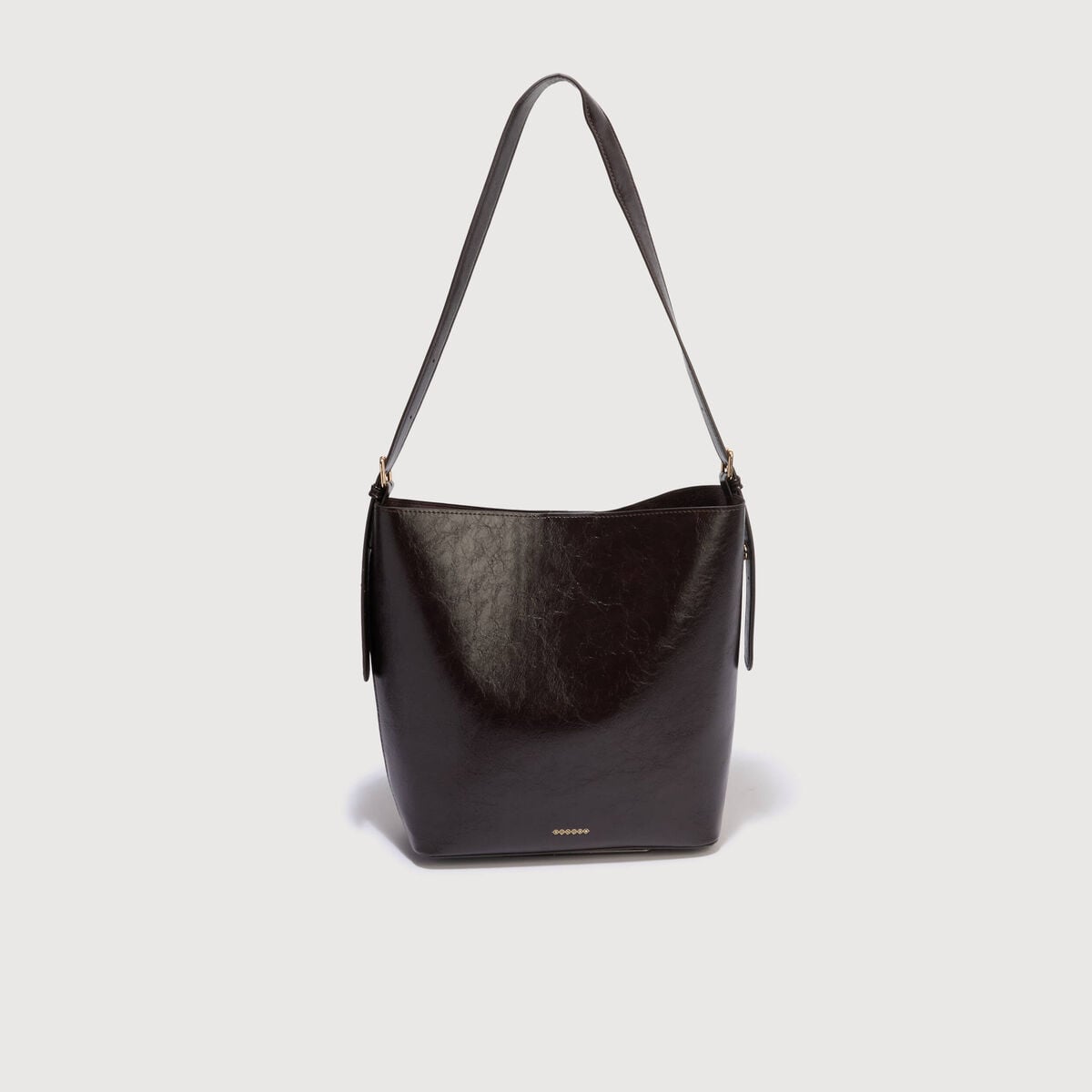 Sac bandouli&egrave;re marron fonc&eacute; femme