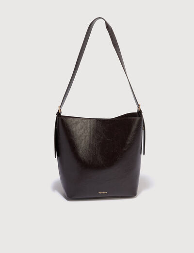 Sac bandouli&egrave;re marron fonc&eacute; femme