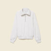 Sweat manches longues col camionneur gris femme