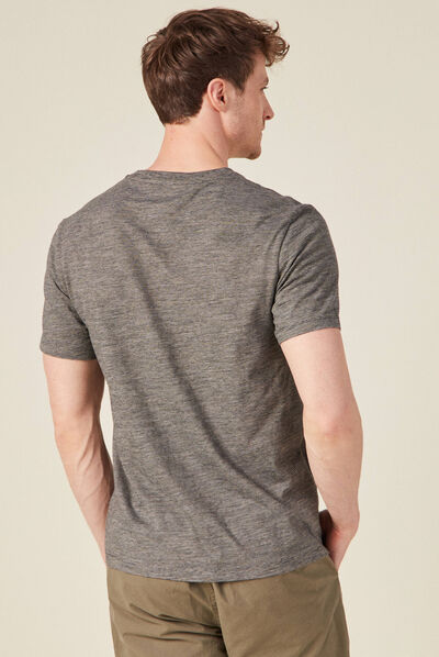 T-shirt manches courtes vert kaki homme