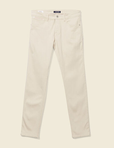 Jeans slim beige homme