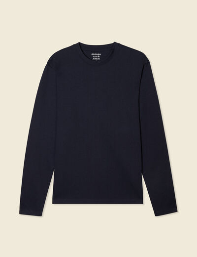 T-shirt manches longues bleu marine homme