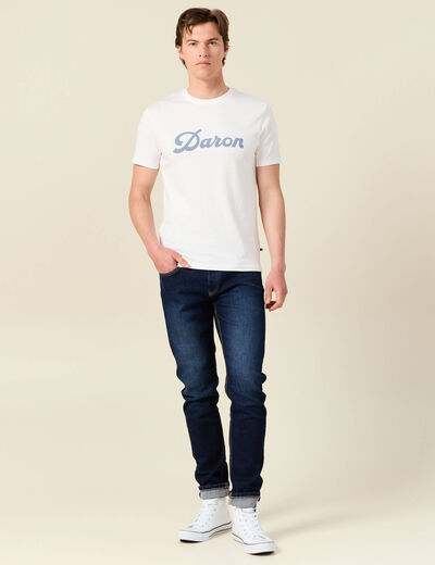 T-shirt manches courtes ecru homme
