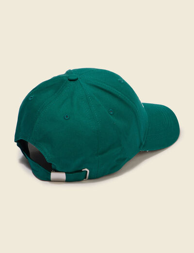 Casquette en coton vert &eacute;meraude homme