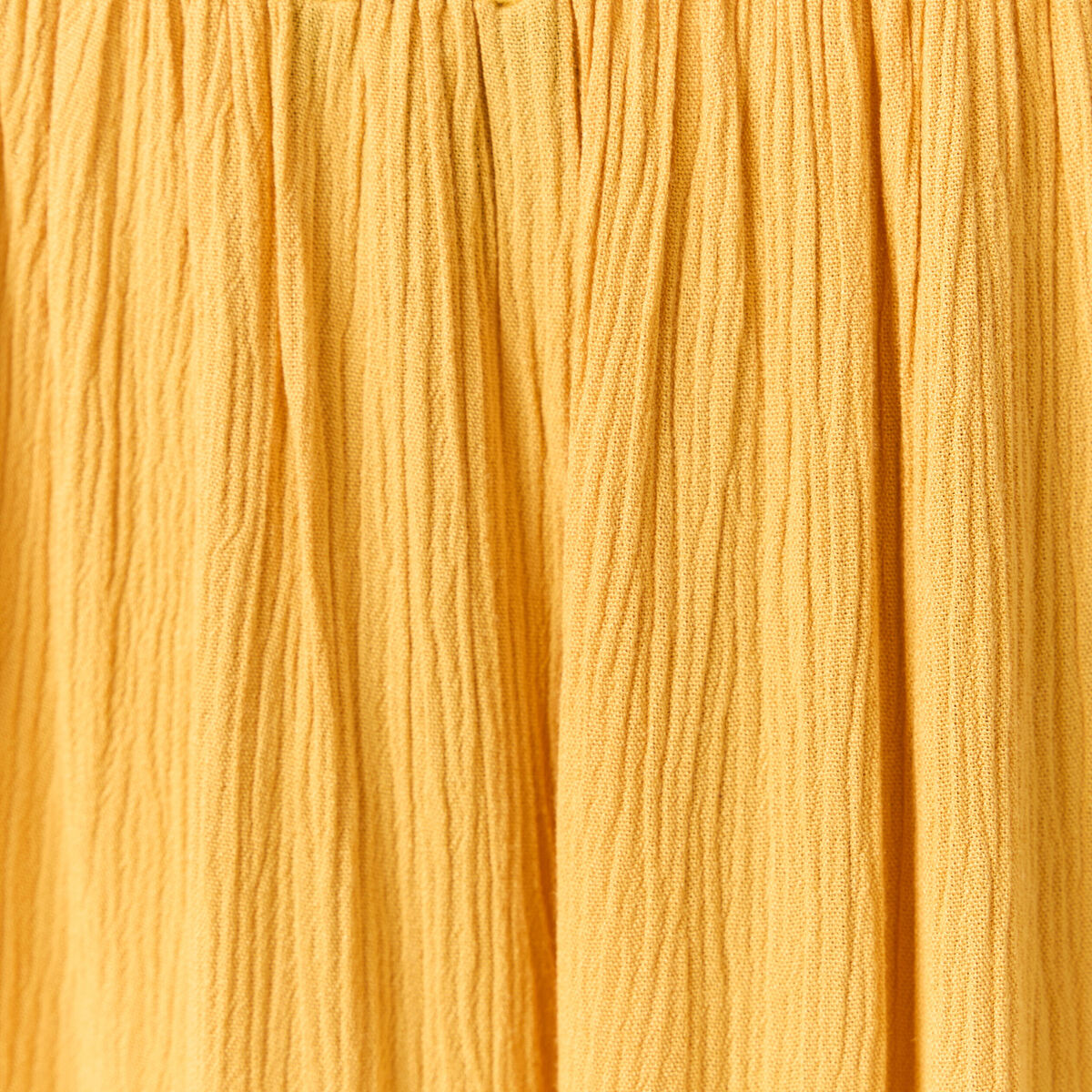 Robe évasée poitrine crochet jaune femme