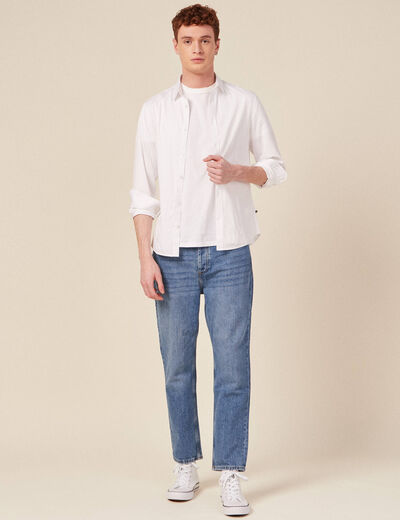 Jeans straight tapered denim used homme
