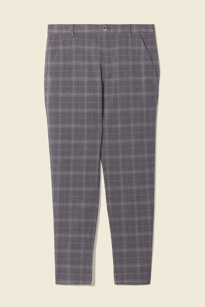 Pantalon chino tapered gris foncé homme