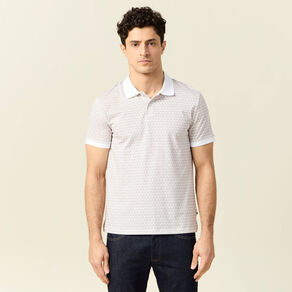 Polo éco-responsable blanc homme