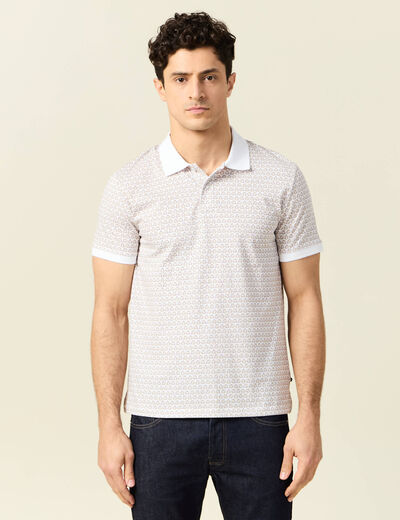 Polo éco-responsable blanc homme