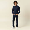Chemise manches longues bleu marine homme