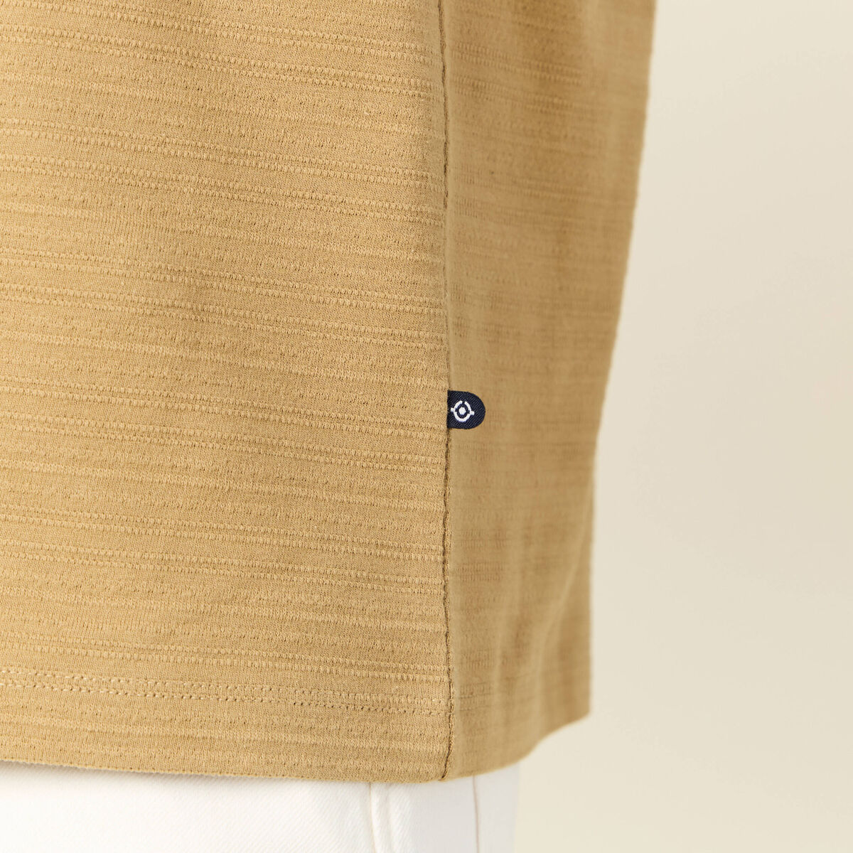 T-shirt manches courtes beige homme