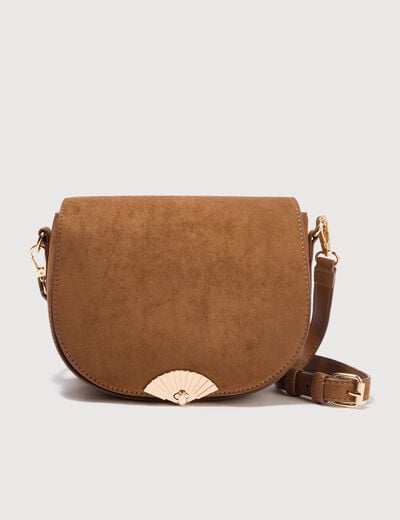 Sac bandouli&egrave;re avec doublure camel femme