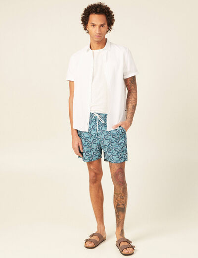 Short de bain bleu pétrole homme