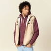 Gilet sans manches zippé ecru homme