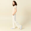 T-shirt manches courtes creme femme