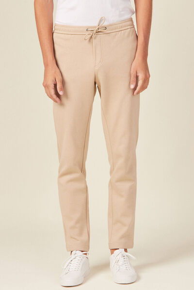 Pantalon jogging beige homme