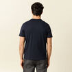 T-shirt en coton manches courtes bleu marine homme