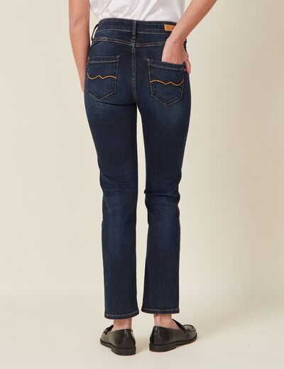 Jeans regular 7/8ème denim brut femme