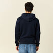 Sweat &agrave; capuche manches longues bleu marine homme