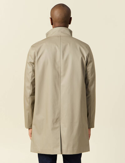 Trench mi-long col montant vert kaki homme
