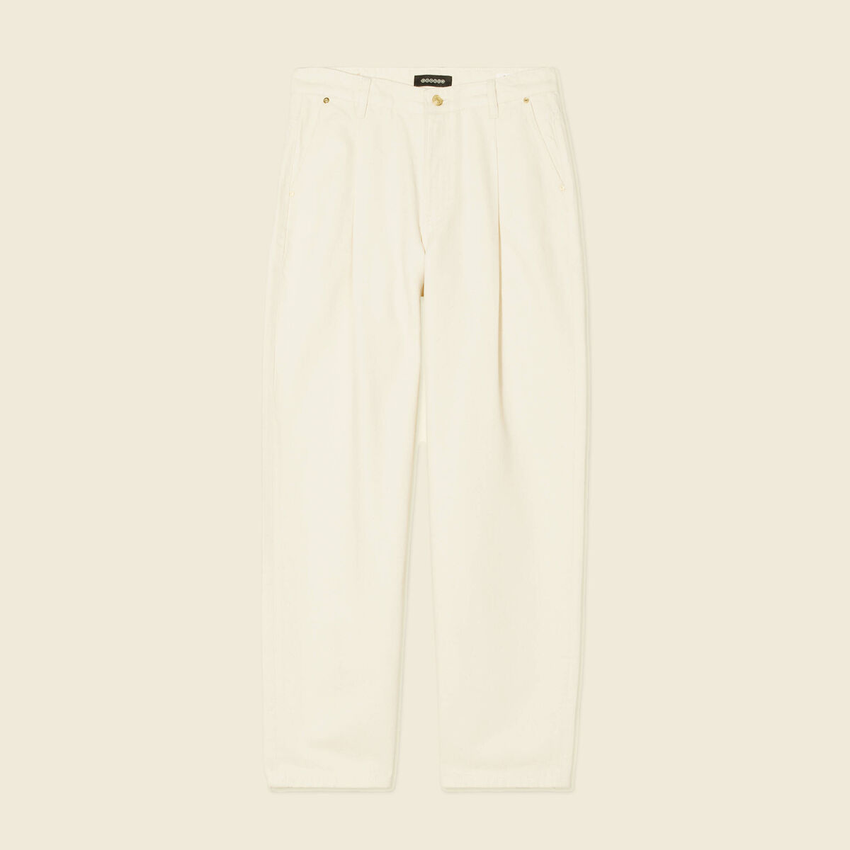 Jeans large taille haute denim blanc femme