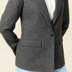 Veste blazer ajustée gris foncé femme