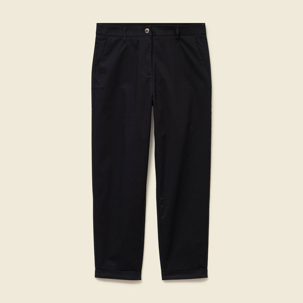 Pantalon taille haute fluide noir femme