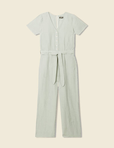 Combinaison éco-responsable vert pastel femme