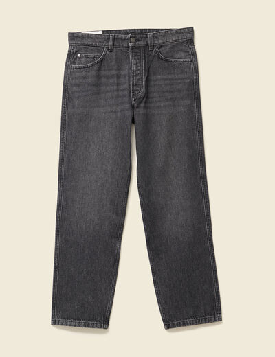 Jeans large relaxed denim snow noir homme