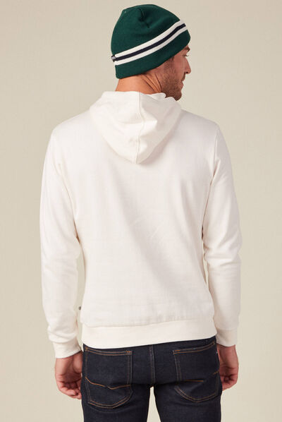 Sweat à capuche SmileyWorld ecru homme