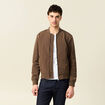 Blouson teddy éco-responsable marron homme