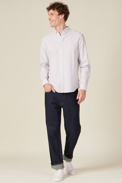 Chemise manches longues bleu ciel homme