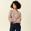 Blouse manches longues creme femme