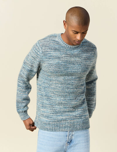 Pull manches longues gris foncé homme