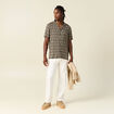 Chemise manches courtes beige homme