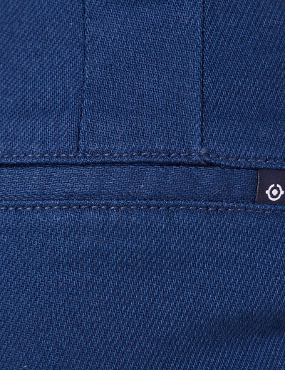 Jeans flare taille haute bleu marine femme