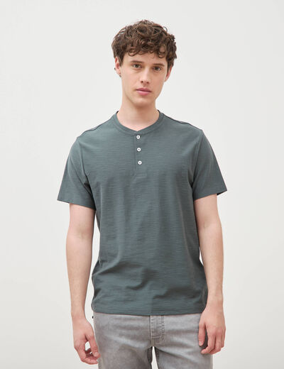 T-shirt manches courtes vert kaki homme