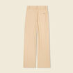 Pantalon city large à pinces beige femme