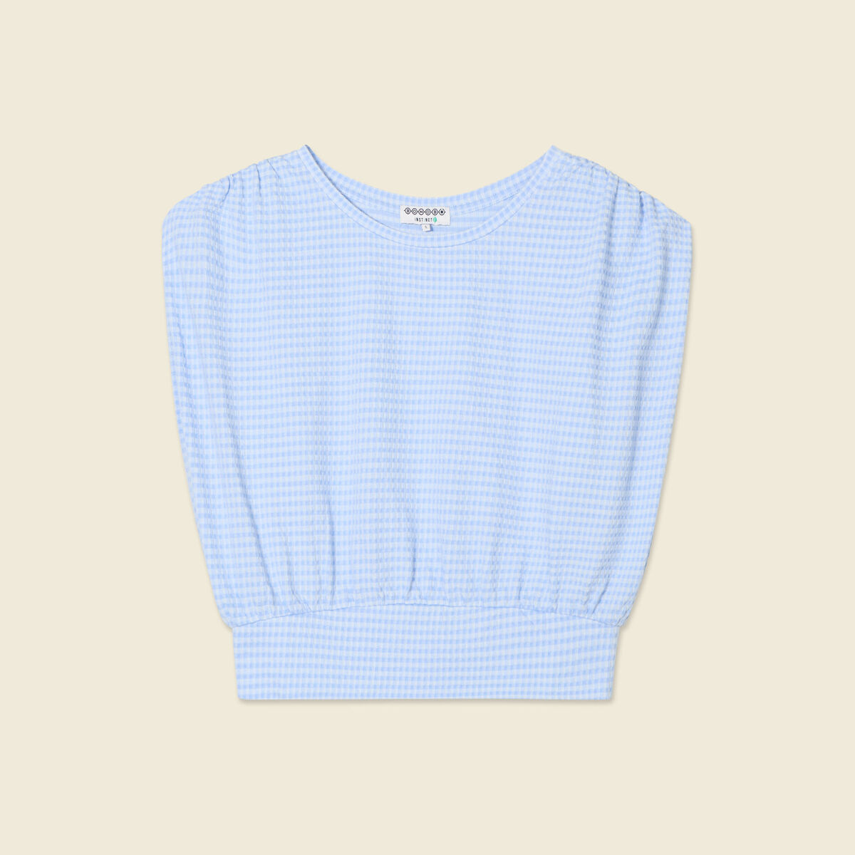 T-shirt manches courtes bleu femme