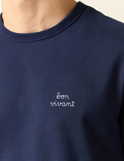 T-shirt manches courtes bleu marine homme