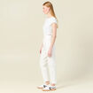 Jeans mom 7/8ème denim blanc femme