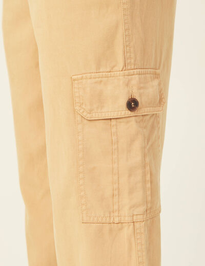 Pantalon éco-responsable beige femme