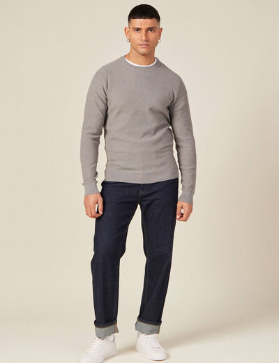 Pull éco-responsable gris homme