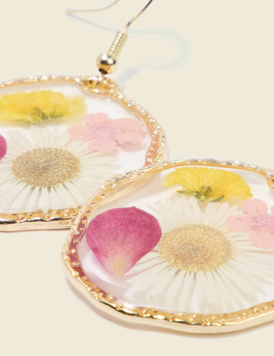 Boucles d'oreilles multicolore femme
