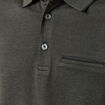 Polo cintr&eacute; manches longues noir homme
