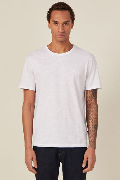 T-shirt Instinct col rond blanc homme
