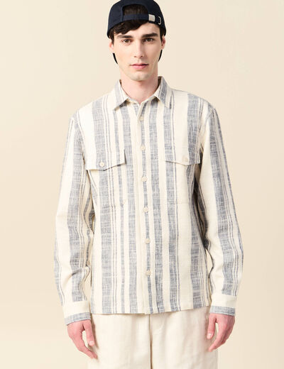 Surchemise manches longues ecru homme