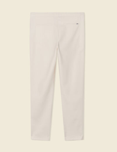 Pantalon chino jogger ecru homme