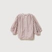 Chemise oversize &agrave; carreaux marron cognac femme